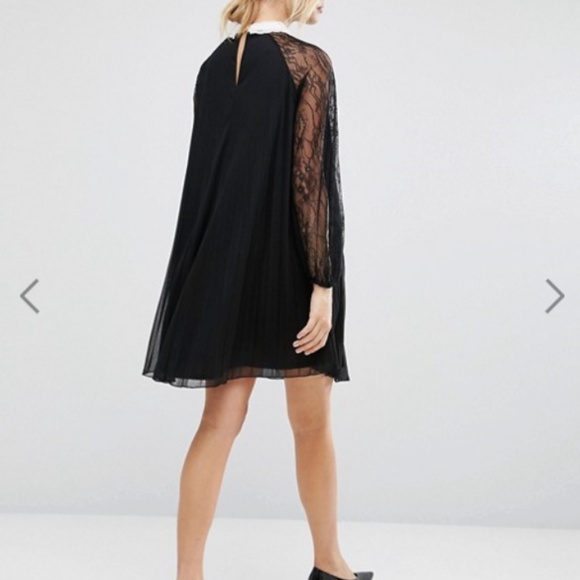 ASOS Maternity Black Lace Mini Dress - Picture 2 of 4